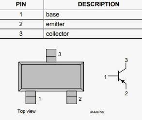 Биполярный транзистор BC556B SOT23 SMD, PNP 65В 0.1А Биполярные транзисторы