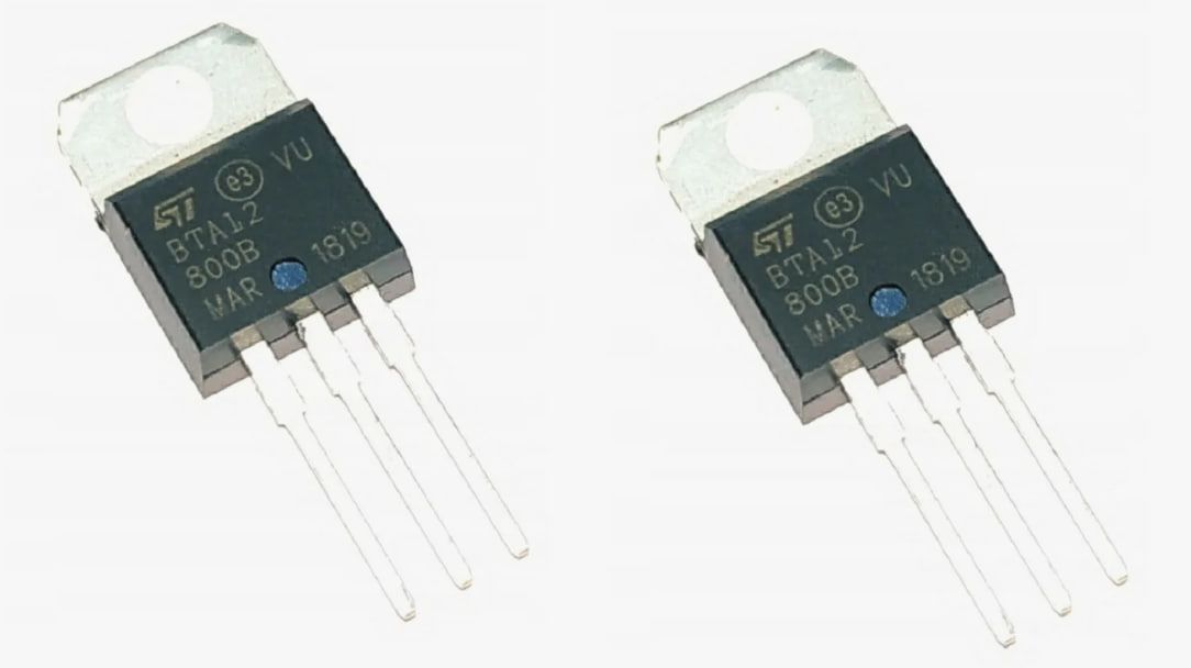 BTA12-800B, Симистор 800В 12А 50мА, TO-220AB
