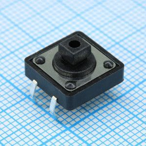 1273HIM-160G-G, Кнопка тактильная 12х12х7,3мм 160гр 0.05А 12В монтаж в отверстие