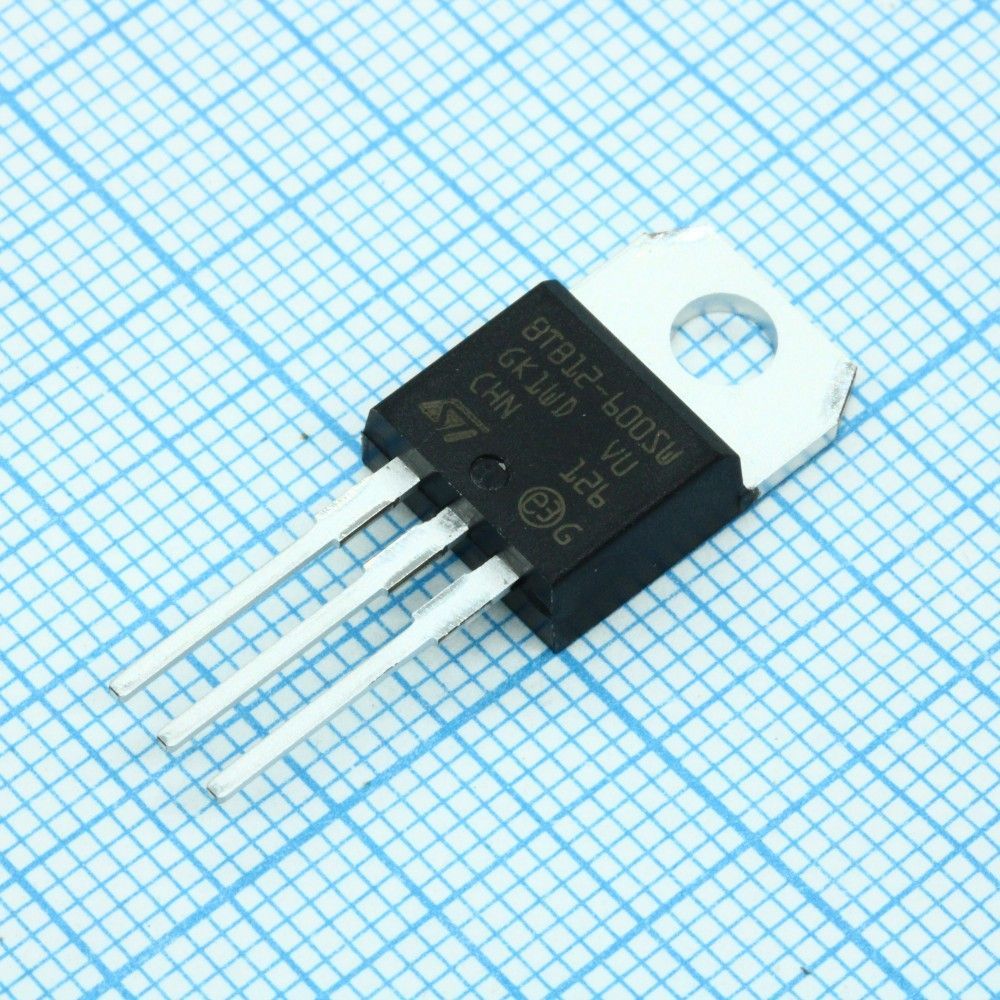 Диоды ST Microelectronics BTB12-600SWRG, Симистор 600В 12А 10мА 3Q (бесснабберный)