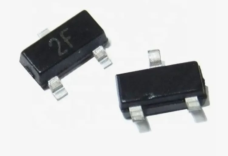 Биполярный транзистор 2N2907 SOT23 SMD, PNP 60В 0.6А