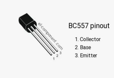 Биполярный транзистор BC557C TO92, PNP 45В 0.1А Биполярные транзисторы