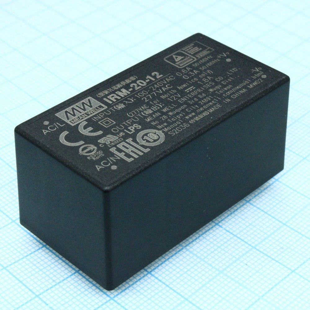 Источник питания MEAN WELL IRM-20-12 AC-DC преобразователи