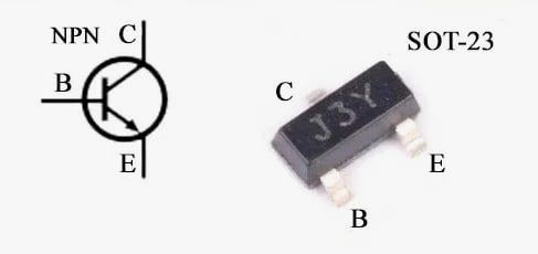 Биполярный транзистор S8050 SOT23 SMD, NPN 25В 0.5А Биполярные транзисторы