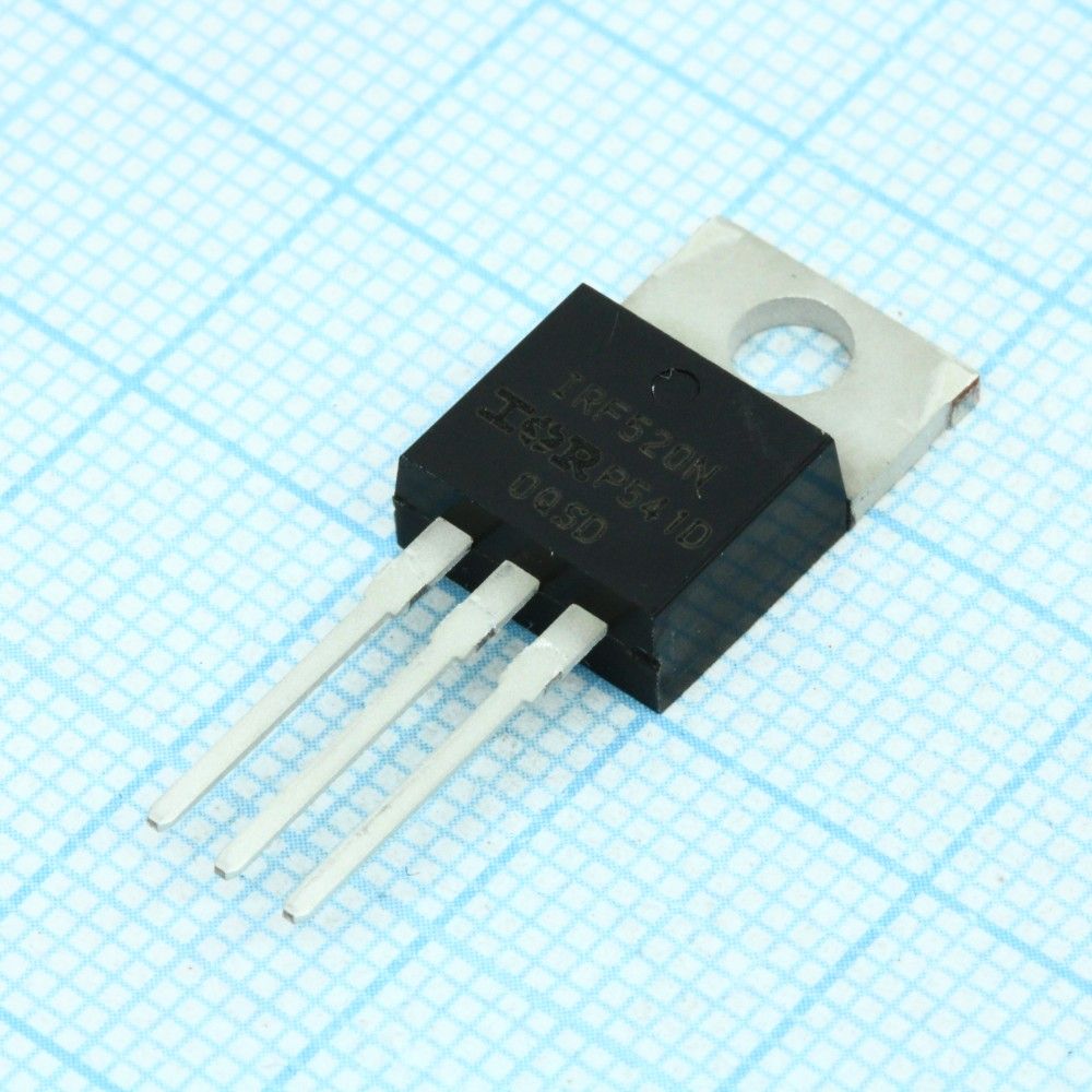 IRF520NPBF, Транзистор полевой MOSFET N-канальный 100В 9.7А 48Вт, 0.20 Ом IRF520NPBF, Транзистор полевой MOSFET N-канальный 100В 9.7А 48Вт, 0.20 Ом