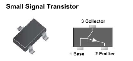 Биполярный транзистор BC847B SOT23 SMD, NPN 45В 0.1А Биполярные транзисторы