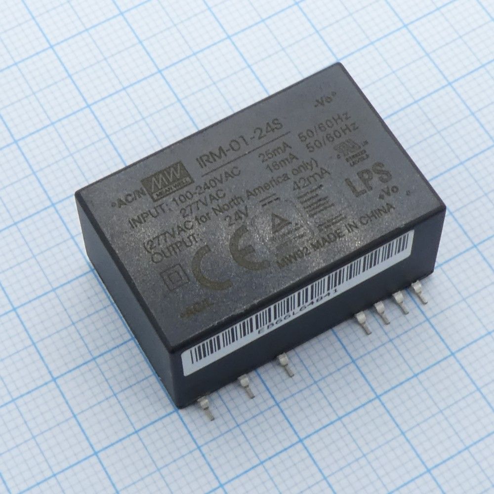 Источник питания MEAN WELL IRM-01-24S AC-DC преобразователи