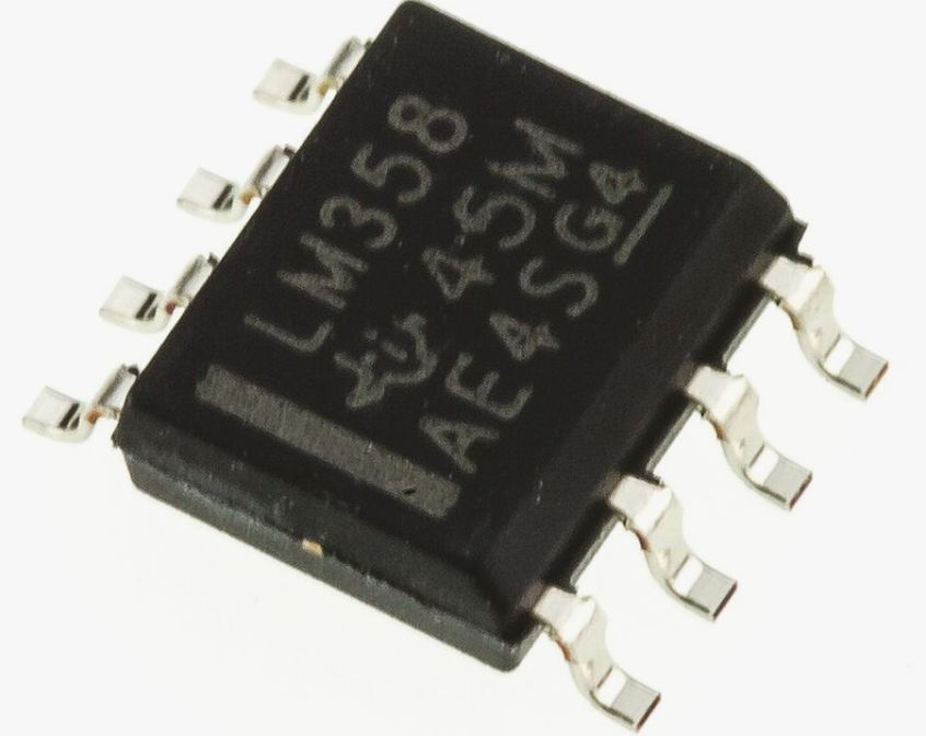 LM358 SOP-8, Операционный усилитель 1МГц, 2-канала, SOP-8 Операционные усилители