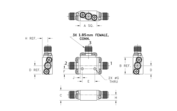 Смеситель частоты Mini-Circuits ZMDB-653H-E+ СВЧ/ВЧ смесители