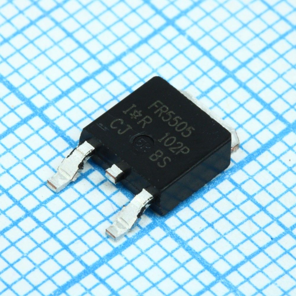 IRFR5505TRPBF, Транзистор полевой MOSFET P-канальный 55В 18A 3-Pin(2+Tab) DPAK лента на катушке IRFR5505TRPBF, Транзистор полевой MOSFET P-канальный 55В 18A 3-Pin(2+Tab) DPAK лента на катушке