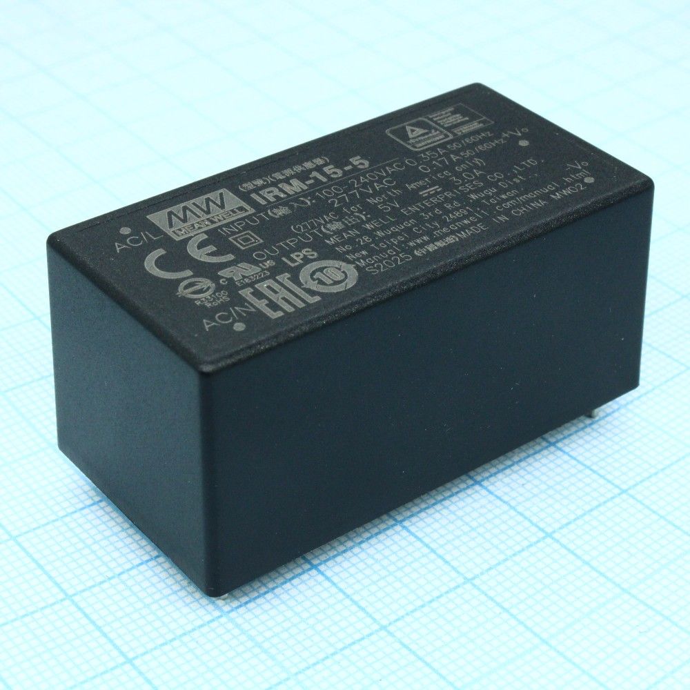 Источник питания MEAN WELL IRM-15-5 AC-DC преобразователи