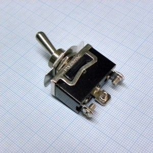 KN3(C)-102A-B2, тумблер ON-ON 1 группа контактов с винтами