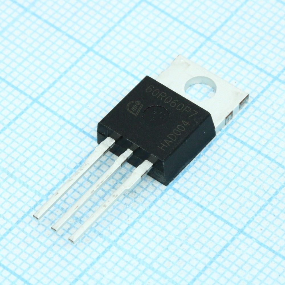 IPP60R060P7XKSA1, Транзистор полевой MOSFET N-канальный 600В 48A 3-Pin(3+Tab) TO-220 туба Транзисторы MOSFET