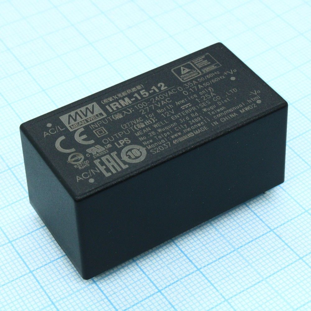 Источник питания MEAN WELL IRM-15-12 AC-DC преобразователи