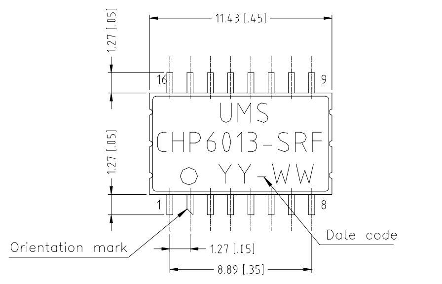 Фазовращатель UMS — CHP6013-SRF Полупроводниковые фазовращатели (чипы)