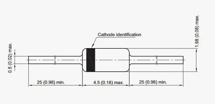1N4148, Диод импульсный 0.15А 100, DO-35 Диоды