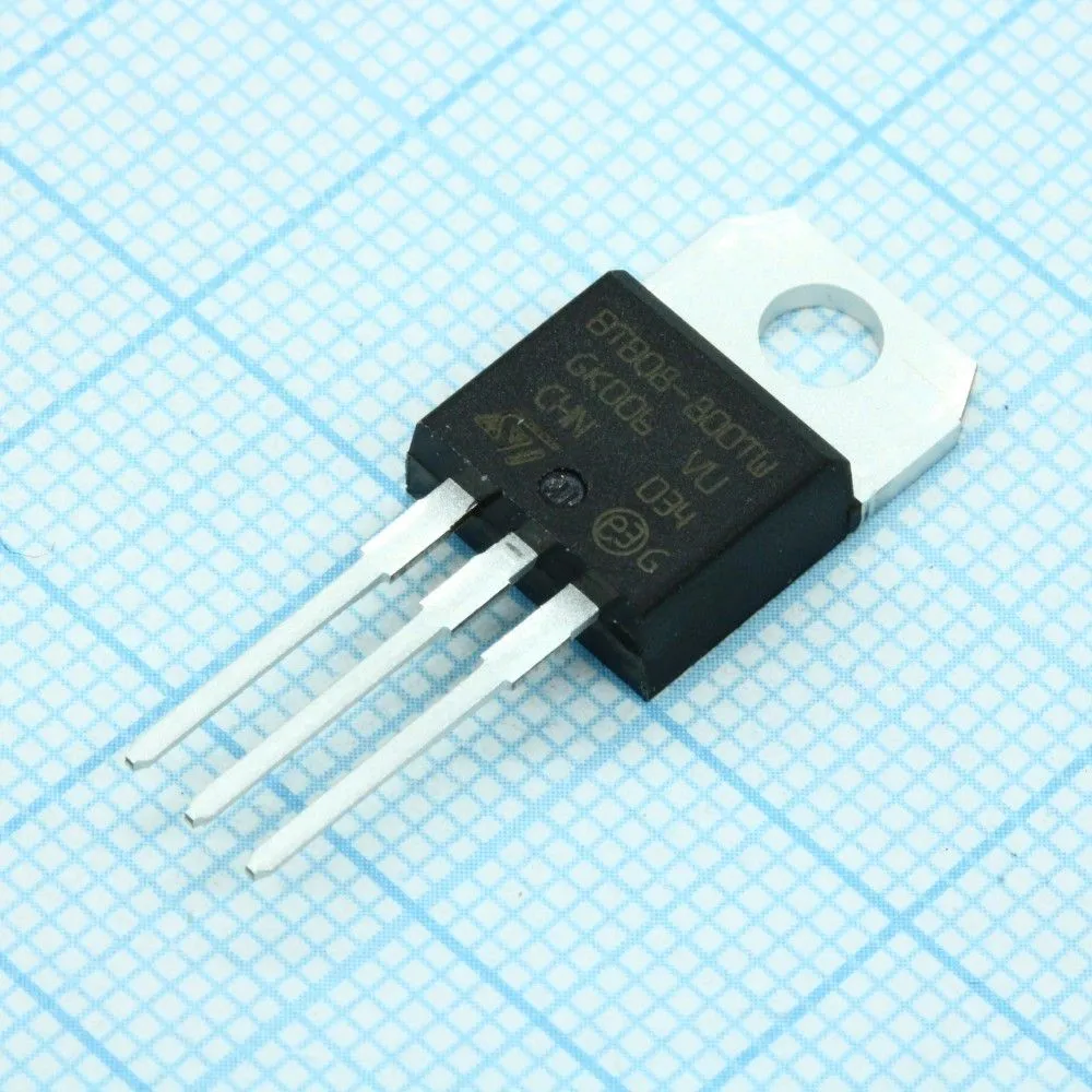 Диоды ST Microelectronics BTB08-800TWRG, Симистор 800В 8А 5мА 3Q (логический уровень)