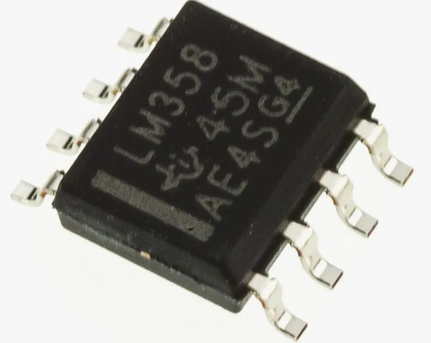 LM358 SOP-8, Операционный усилитель 1МГц, 2-канала, SOP-8 Операционные усилители