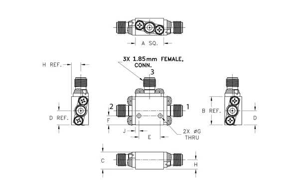Смеситель частоты Mini-Circuits ZMDB-653H-E+ СВЧ/ВЧ смесители
