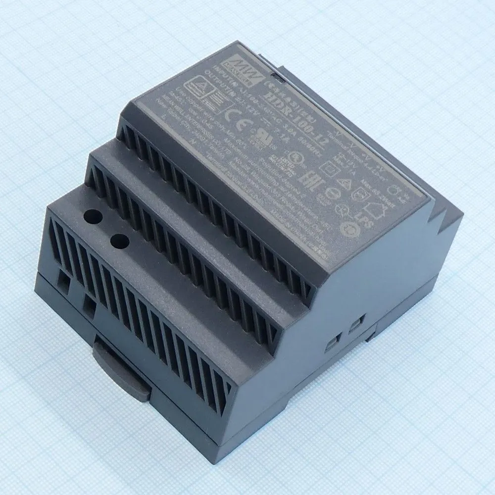 Источник питания MEAN WELL HDR-100-12, 12В., 85.2Вт.
