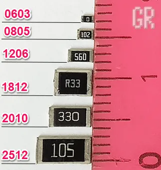 Размеры SMD-резисторов