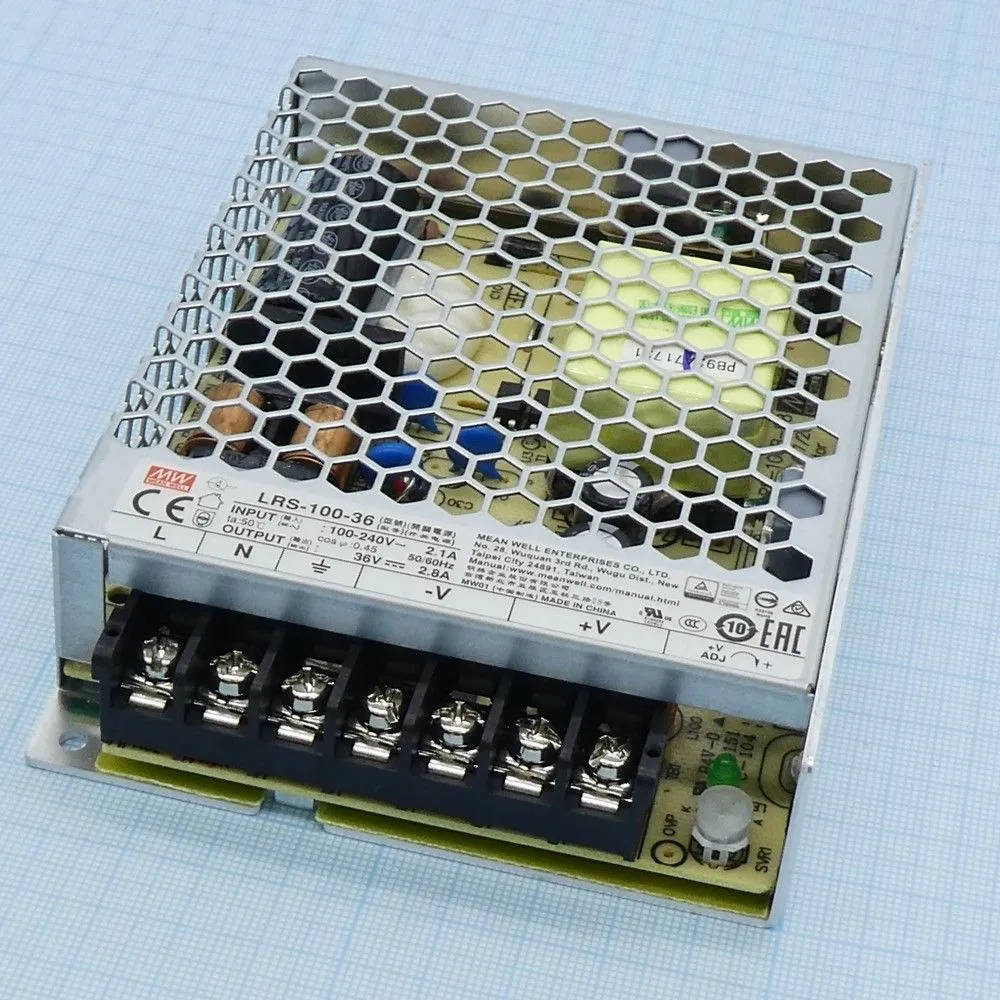 Источник питания MEAN WELL LRS-100-36 AC-DC преобразователи напряжения