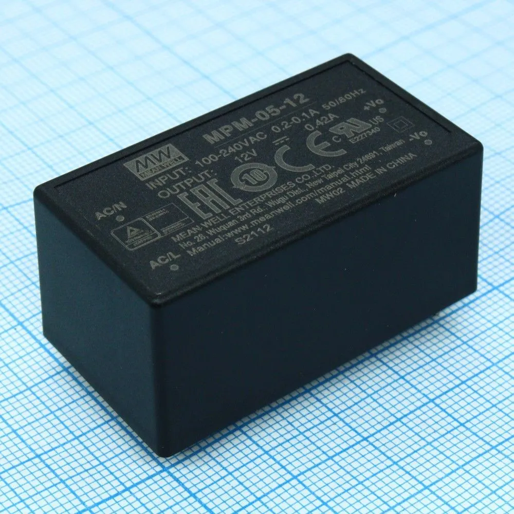 Источник питания MEAN WELL MPM-05-12 AC-DC преобразователи
