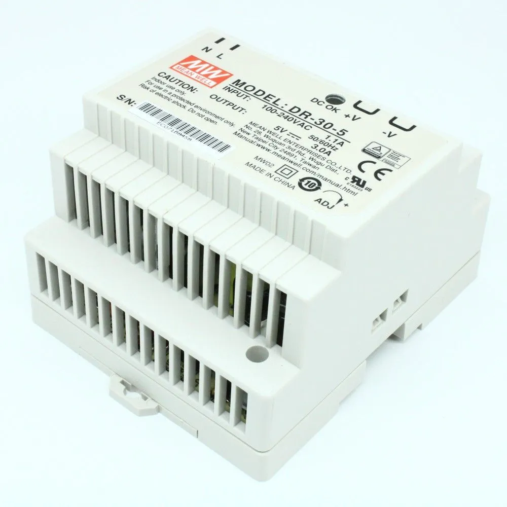 Источник питания MEAN WELL DR-30-5, 5В., 15Вт. AC-DC преобразователи напряжения
