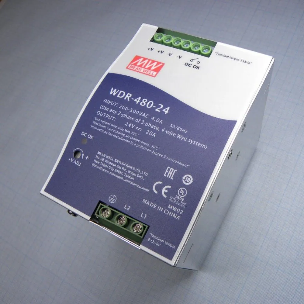 Источник питания MEAN WELL WDR-480-24